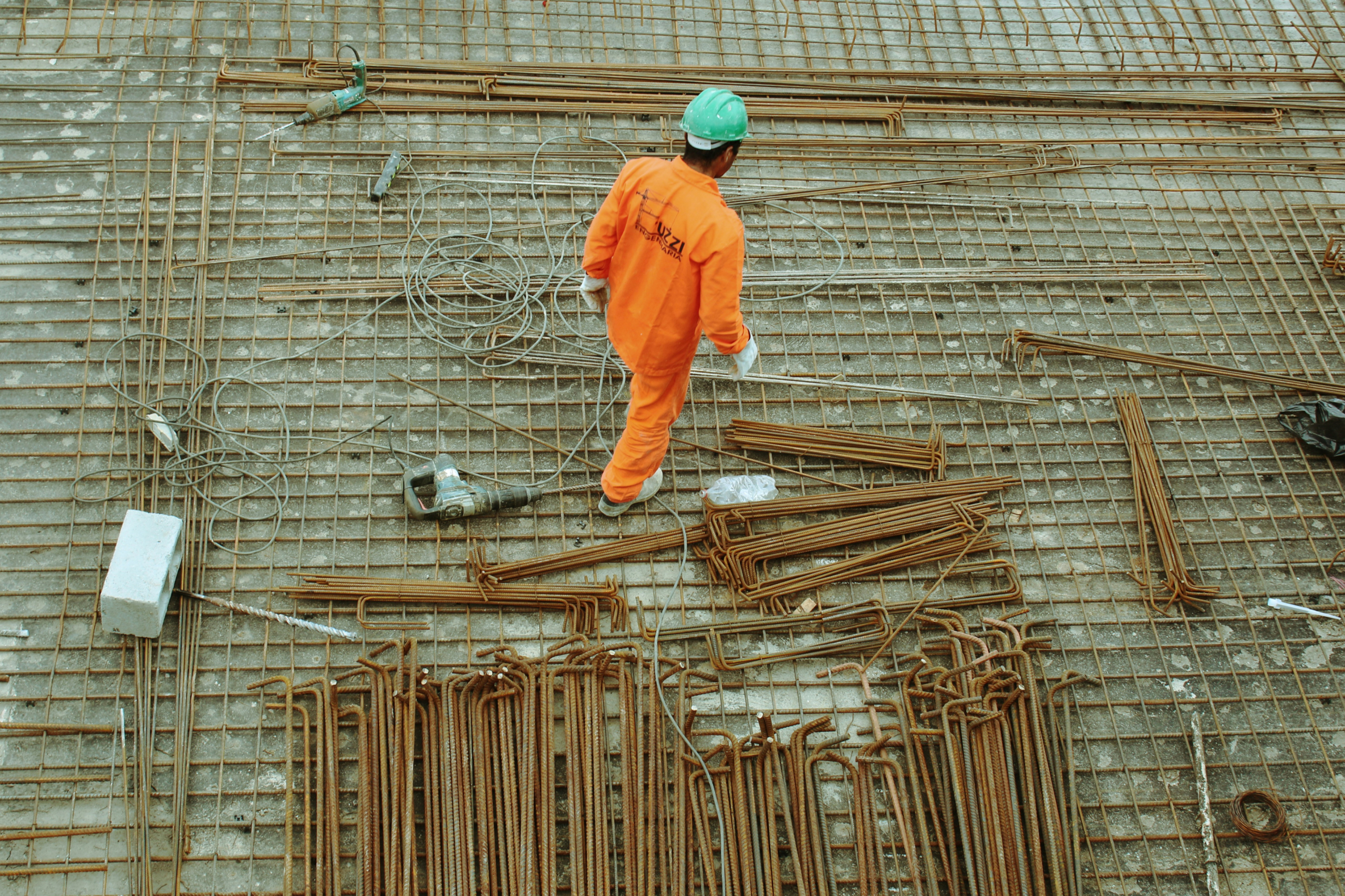 EHS lone worker external orange boiler suit